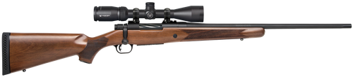 Mossberg 28057 Patriot  22-250 Rem Caliber with 5+1 Capacity, 22" Fluted Barrel, Matte Blued Metal Finish & Walnut Stock Right Hand (Full Size) Includes Vortex Crossfire II 3-9x40mm Scope             
