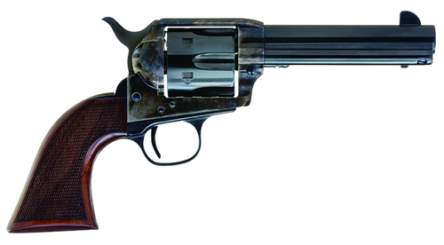 Cimarron AR410 Arizona Ranger  45 Colt (LC) 6 Shot, 4.75" Blue w/Engraved "Arizona Ranger" Steel Barrel, Blued Cylinder, Color Case Hardened Steel Frame, Checkered Walnut Grip, Exposed Hammer         