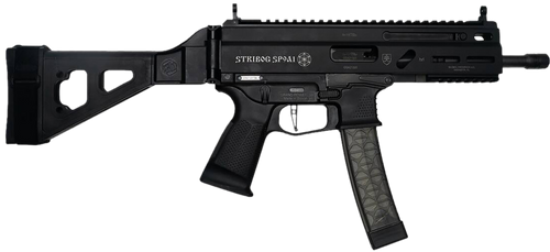 Grand Power 850003223056 SP9A1 Stribog 9mm Luger 30+1 8" Black Threaded Barrel M-LOK Handguard Black Aluminum Picatinny Rail Receiver SB Tactical Brace, Black Polymer Grip, Thread Protector           