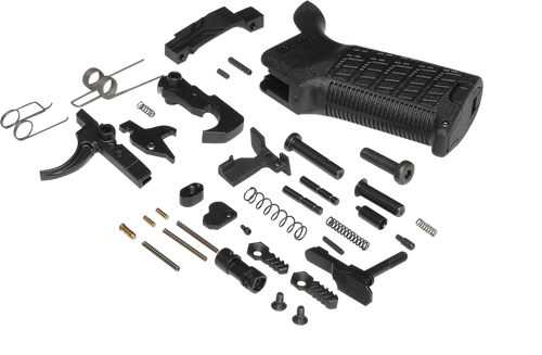 CMMG S5CA642 Zeroed Lower Parts Kit Black Grip, Ambi Safety & Mag Catch, Mil-Spec Trigger, Fits AR-Platform/Mk4                                                                                         