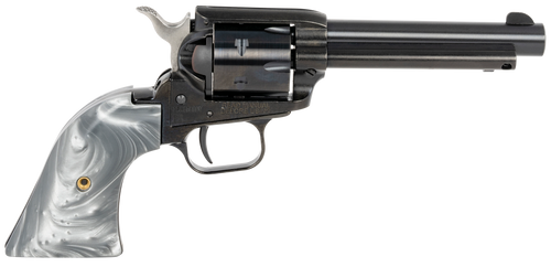 Heritage Mfg RR22B4GPRL Rough Rider  22 LR 6 Shot 4.75" Black Barrel & Cylinder Black Frame, Altamont Gray Pearl Grips                                                                                  