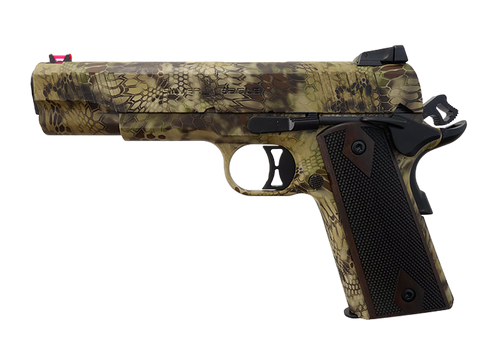 T R Imports 191145CM2 1911 45 ACP 7+1 KT Slide Camo, Walnut Grip                                                                                                                                        