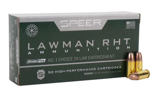 Speer 53365 Lawman Training RHT 9mmLuger 100gr SinterFire Frangible 50 Per Box/20 Case                                                                                                                  