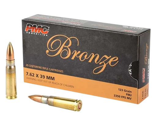 PMC 762A Bronze  7.62x39mm 123gr Full Metal Jacket 20 Per Box/25 Case                                                                                                                                   
