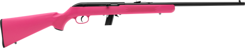 Savage Arms 40218 64 F Full Size 22 LR 10+1 21" Matte Black Carbon Steel Barrel, Matte Black Grooved Carbon Steel Receiver, Pink Fixed Synthetic Stock, Right Hand                                      