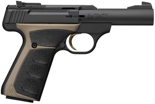 Browning 051603490 Buck Mark Micro Bull 22 LR 10+1 4" Matte Blued  Bull Barrel, Matte Black Serrated Slide, Matte Black Aluminum Frame, UFX Overmolded Grip                                             