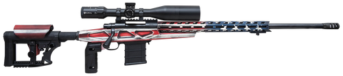 Howa HCRA72507USKMDT M1500 APC Chassis 6.5 Creedmoor 24" Blued Heavy Barrel 10+1 (3 Mags), American Flag Cerakote 6 Position Luth-AR MBA-4 w/Aluminum Chassis Stock, Includes Bipod and Grips           