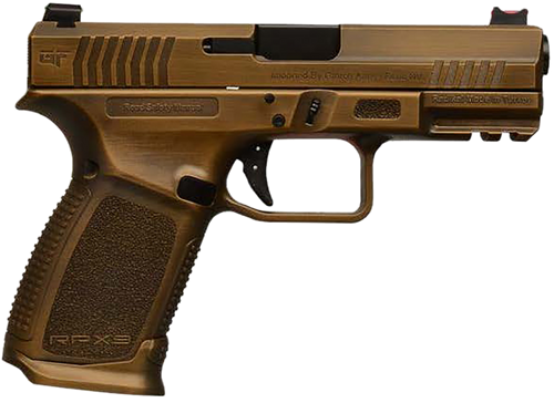 Gforce Arms GFRPX3C9BNZ Exodus  9mm Luger 15+1 4.02" Black Steel Barrel, Bronze Cerakote Serrated Steel Slide, Bronze Cerakote Polymer Frame w/Accessory Rail, Textured Grip                            