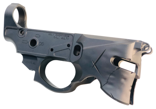 Sharps Bros SBLR07 Overthrow Stripped Lower Multi-Caliber Black Anodized Finish 7075-T6 Aluminum Compatible w/Mil-Spec Ar-15 Internal Parts                                                             