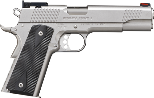 Kimber Mfg.,inc 3200107CA Stainless Target II (CA) 10mm 8+1 5" Satin Silver Front Serrations Stainless Steel Slide Black Synthetic Double-Diamond Checkering Grip                                       