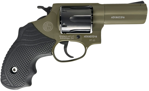 Rossi 2-RP631F-LOK RP63  Small Frame 357 Mag/38 Special +P 6rd 3" Sniper Green Cerakote Stainless Steel Barrel, Satin Stainless Cylinder, Sniper Green Cerakote Stainless Steel Frame, Black LOK Grip   