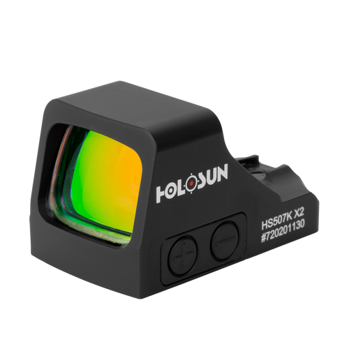 Holosun HS507KX2 507  Black Anodized 1 x 0.58" x 0.77" 2 MOA red Dot/32 MOA Circle Multi Reticle                                                                                                        