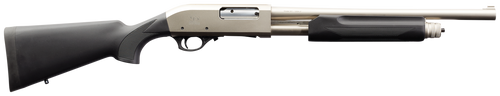 Charles Daly 930228 301 Tactical 12 Gauge Pump 3" 5+1 18.50" Nickel Vent Rib Barrel, Nickel Aluminum Receiver, Black Fixed Synthetic w/Pistol Grip Stock,                                               
