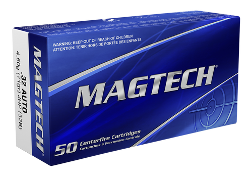 Magtech 32B Range/Training  32ACP 71gr Jacketed Hollow Point 50 Per Box/20 Case                                                                                                                         
