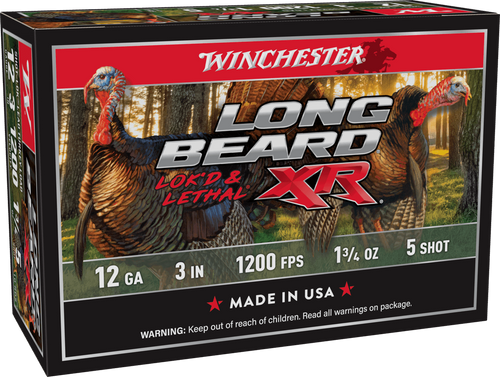 Winchester Ammo STLB1235 Long Beard XR Shot-Lok 12Gauge 3" 1 3/4oz 5Shot 10 Per Box/10 Case                                                                                                             