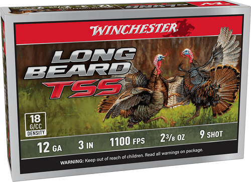 Winchester Ammo LBTSS1239 Long Beard TSS  12Gauge 3" 2 3/8oz Tungsten 9Shot 5 Per Box/10 Case                                                                                                           