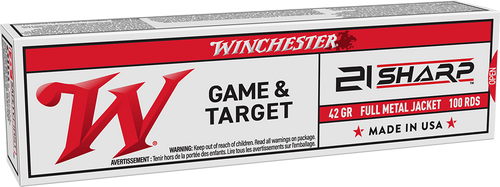 Winchester Ammo USA21 USA  21Sharp 42gr Full Metal Jacket 100 Per Box/20 Case                                                                                                                            Winchester Ammo USA21 USA  21Sharp 42gr Full Metal Jacket 100 Per Box/20 Case