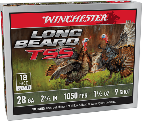 Winchester Ammo LBTSS289 Long Beard TSS  28Gauge 2.75" 1 1/4oz Tungsten 9Shot 5 Per Box/10 Case                                                                                                         