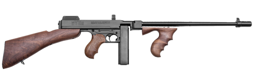 Thompson T1B 1927A-1 Deluxe 45 ACP Caliber with 16.50" Barrel, 20+1 Capacity Stick Magazine, Blued Metal Finish, Walnut Removable Fixed Stock & Wood Grip Right Hand                                    