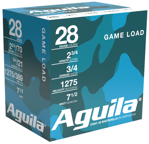 Aguila 1CHB2873 Target Load Competition 28Gauge 2.75" 3/4oz 7.5Shot 25 Per Box/20 Case                                                                                                                  