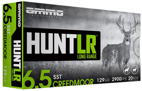 Ammo Inc 65CM129SSTA20 Hunt Long Range 6.5Creedmoor 129gr Super Shock Tip 20 Per Box/10 Case                                                                                                            