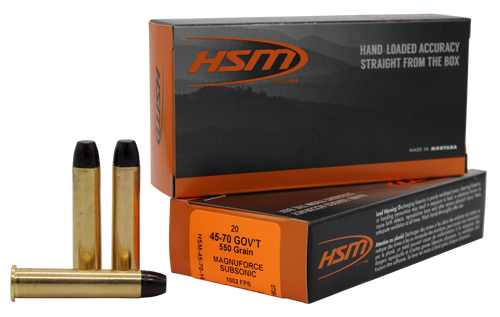 HSM 457016N   45-70Gov 550gr Hard Cast Long Flat Nose 20 Per Box/25 Case                                                                                                                                