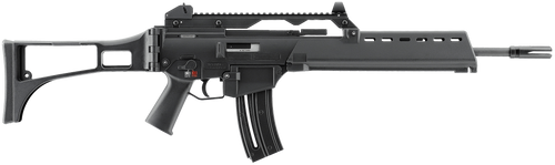 HK 81000994 G36  22 LR 20+1 18.13" Black Barrel w/Flash Suppressor, Black Receiver w/Picatinny Rail, Black Folding Synthetic Stock, Black Polymer Grip                                                  