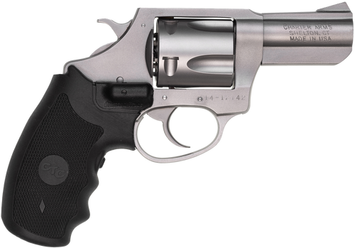Charter Arms 74424 Bulldog  Large 44 Special, 5 Shot 2.50" Matte Stainless Steel Barrel, Cylinder & Frame w/ Black Crimson Trace Laser Grip                                                             