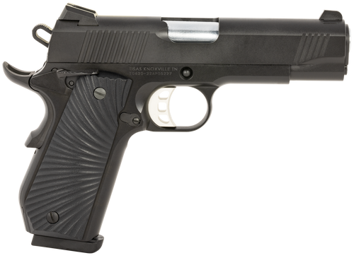 SDS Imports 10100102 1911 Devil Ray Carry 45 ACP 8+1 4.25" Stainless Steel Barrel, Black Cerakote Serrated Steel Slide, Black Cerakote Steel Frame w/Beavertail, Black Sunburst G10 Grips               