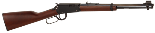 Henry H001Y Lever  Youth 22 Long/22 LR/22 Short 12 LR/16 Short, 16.13" Blued Round Barrel, Black Steel Receiver, American Walnut Fixed Stock,  Right Hand                                                Henry H001Y Lever  Youth 22 Long/22 LR/22 Short 12 LR/16 Short, 16.13" Blued Round Barrel, Black Steel Receiver, American Walnut Fixed Stock,  Right Hand