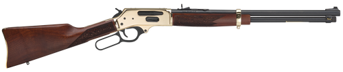 Henry H0243030 Side Gate  Full Size 30-30 Win 5+1 20" Blued Steel Barrel, Polished Brass Receiver, American Walnut Stock Right Hand                                                                     
