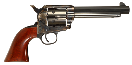 Taylors & Company 556105 1873 Cattleman Drifter 357 Mag Caliber with 5.50" Blued Finish Barrel, 6rd Capacity Blued Finish Cylinder, Color Case Hardened Finish Steel Frame & Walnut Grip                