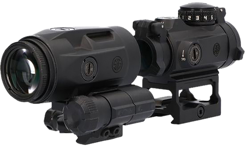 Sig Sauer Electro-Optics SORJMSR101 Romeo-MSR Gen II w/Juliet3 Black 1x/3x 20mm/22mm 2 MOA Red Dot Juliet 3 Micro Magnifier                                                                             