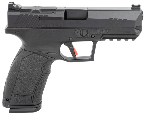 Tisas PX-9D PX-9 Gen3 Duty 9mm Luger Caliber with 4.11" Barrel, 20+1 or 18+1 Capacity, Overall Black Finish, Picatinny Rail Frame, Serrated/Optic Cut Cerakote Slide & Interchangeable Backstrap Grip   