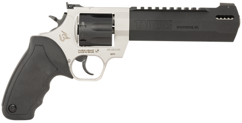 Taurus 2357065RH Raging Hunter  357 Mag 7rd 6.75" Matte Black Oxide Cylinder & Barrel Matte Stainless Steel Frame Black Rubber with Integrated Red Cushion Insert  Grip                                 
