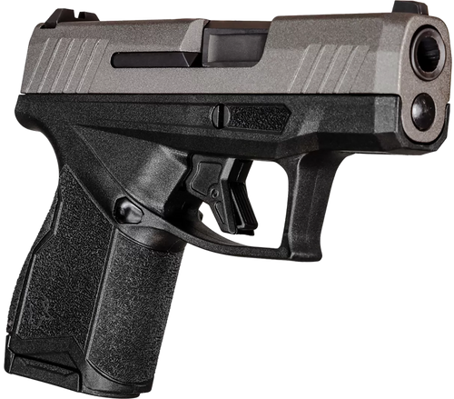 Taurus 1-GX4M93C GX4 Micro-Compact 9mm Luger Caliber with 3.06" Barrel, 11+1 Capacity, Black Finish Frame, Serrated Tungsten Gray Cerakote Steel Slide &  Interchangeable Backstrap Grip Includes 2 Mags