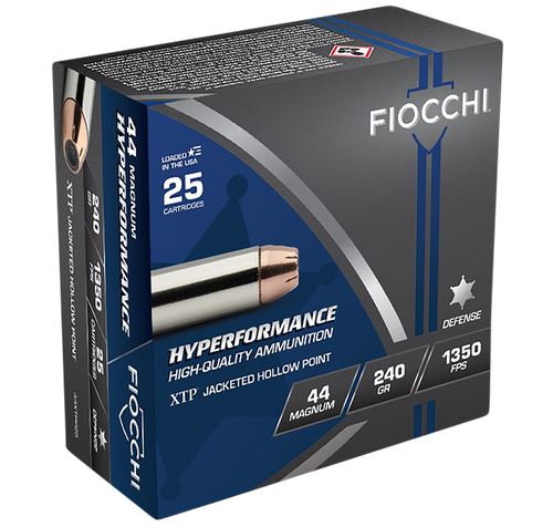 Fiocchi 44XTP25 Hyperformance  44RemMag 240gr Hornady XTP Hollow Point 25 Per Box/20 Case                                                                                                               