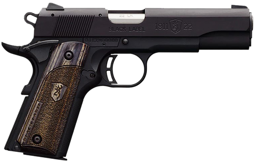 Browning 051814490 1911 Black Label Full Size Frame 22 LR 10+1, 4.25" Stainless Steel Barrel, Matte Black Serrated Slide & Polymer Frame w/Beavertail, Right Hand                                       