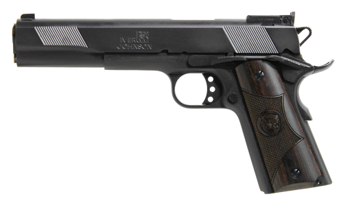 Iver Johnson Arms EAGLEXL10 Eagle XL Full Size Frame 10mm Auto 8+1 6" Steel Barrel, Black Cerakote Serrated Steel Slide, Matte Blued Steel Frame w/Beavertail, Diamondwood Walnut w/Integrated Logo Grip
