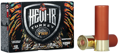 HEVI-Shot HS4007 HEVI-18 TSS Turkey 12Gauge 3" 2oz Tungsten 7Shot 5 Per Box/10 Case                                                                                                                     