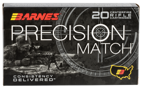 Barnes Bullets 30740 Precision Match  300Win Mag 220gr Open Tip Match Boat Tail 20 Per Box/10 Case                                                                                                      