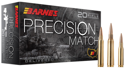 Barnes Bullets 30819 Precision Match  6.5PRC 145gr Open Tip Match Boat Tail 20 Per Box/10 Case                                                                                                          
