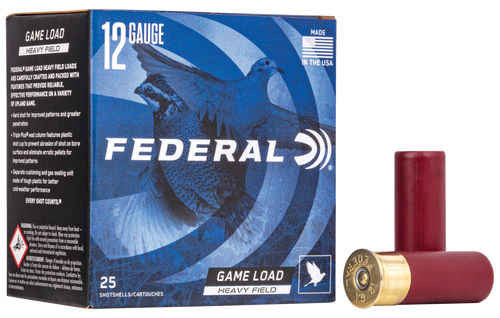 Federal H1234 Game-Shok Heavy Field 12Gauge 2.75" 1 1/8oz 4Shot 25 Per Box/10 Case                                                                                                                      