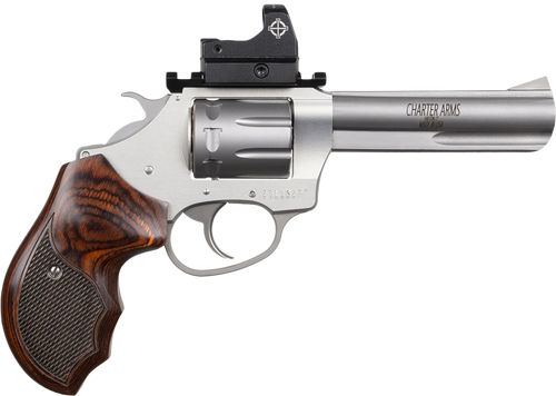 Charter Arms 72245 Target Pathfinder 22 LR 8 Shot, 4.20" Anodized Stainless Steel Barrel & Cylinder, Stainless Aluminum Frame, Rosewood Grip, Sightmark Micro Optic                                     