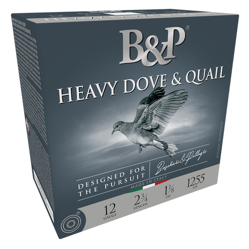 B&P 12B18D8 Heavy Dove & Quail  12Gauge 2.75" 1 1/8oz 8Shot 25 Per Box/10 Case                                                                                                                          