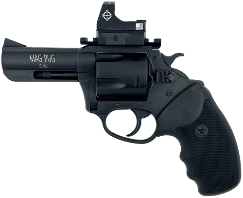 Charter Arms 13535 Mag Pug  Large 357 Mag 5 Shot, 3" Black Passivate Steel Barrel & Cylinder, Black Passivate Steel w/Picatinny Rail Frame. Black Combat Rubber Grip, Includes Micro Optic              
