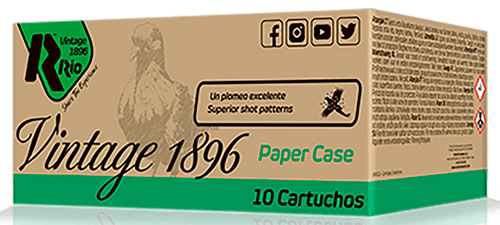 Rio Ammunition VP36FHV8 Vintage 1896 Paper Flyer 12Gauge 2.75" 8Shot 10 Per Box/25 Case                                                                                                                 