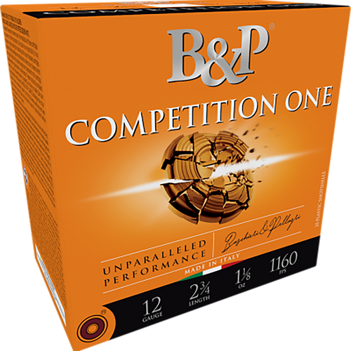 B&p Ammunition 12B18CP8 Competition One  12Gauge 2.75" 1 1/8oz 8Shot 25 Per Box/10 Case                                                                                                                 