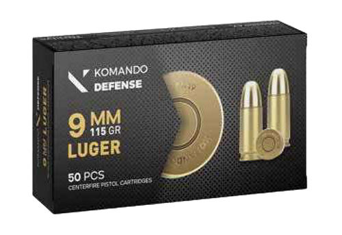 Dickinson LLC BRASS9mm  Luger115gr Full Metal Jacket 50 Per Box/20 Case                                                                                                                                 