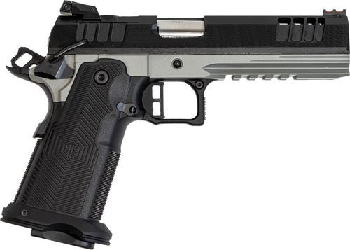 Great Lakes Firearms GL1911DS9FSSSRK 1911 DS Synergy 9mm Luger 20+1 5" Optic Cut/Serrated Cerakote Black Molded Grip Bull Shark Frame                                                                   